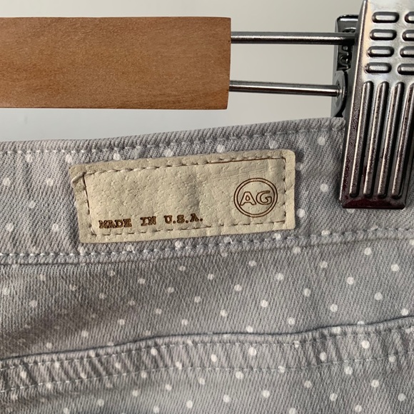 AG Stevie Ankle Jeans in Gray Polka Dot - Picture 3 of 9
